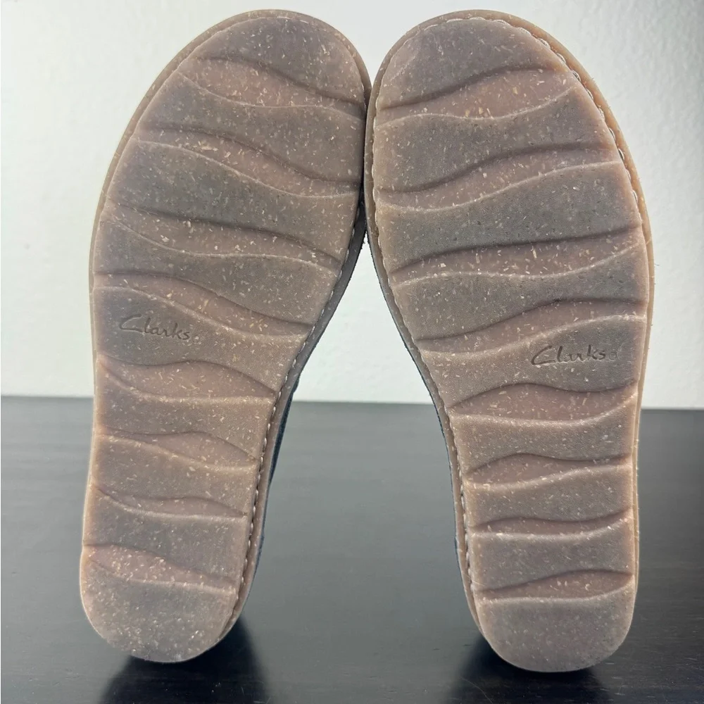 Collection Clarks Tamitha Cattura Leather Womens Navy Blue Zippered Shoes Sz 6.5 - Picture 6 of 8